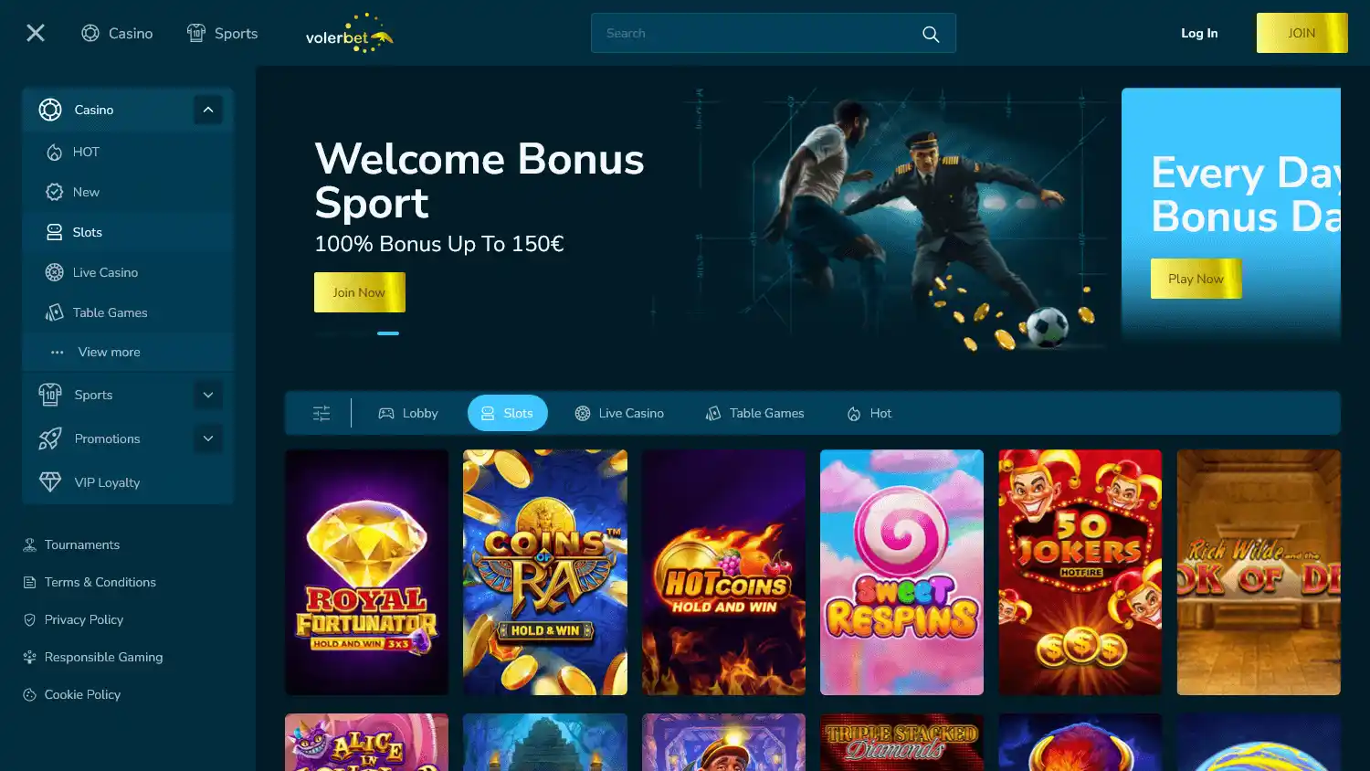 Volerbet Casino screenshot 2