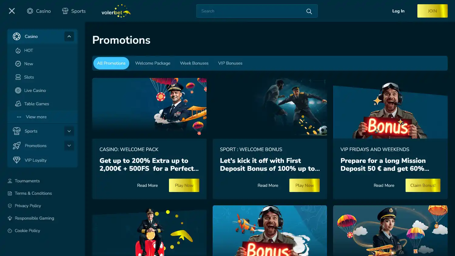Volerbet Casino screenshot 3