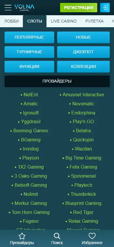 VOLNA Casino screenshot 5