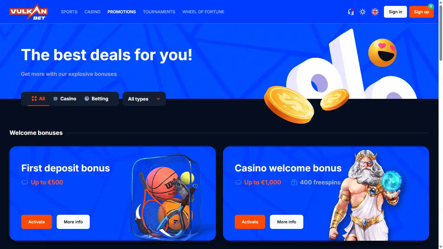 Vulkan.bet Casino screenshot 3