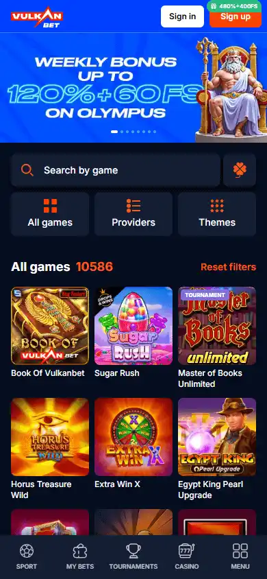 Vulkan.bet Casino screenshot 5