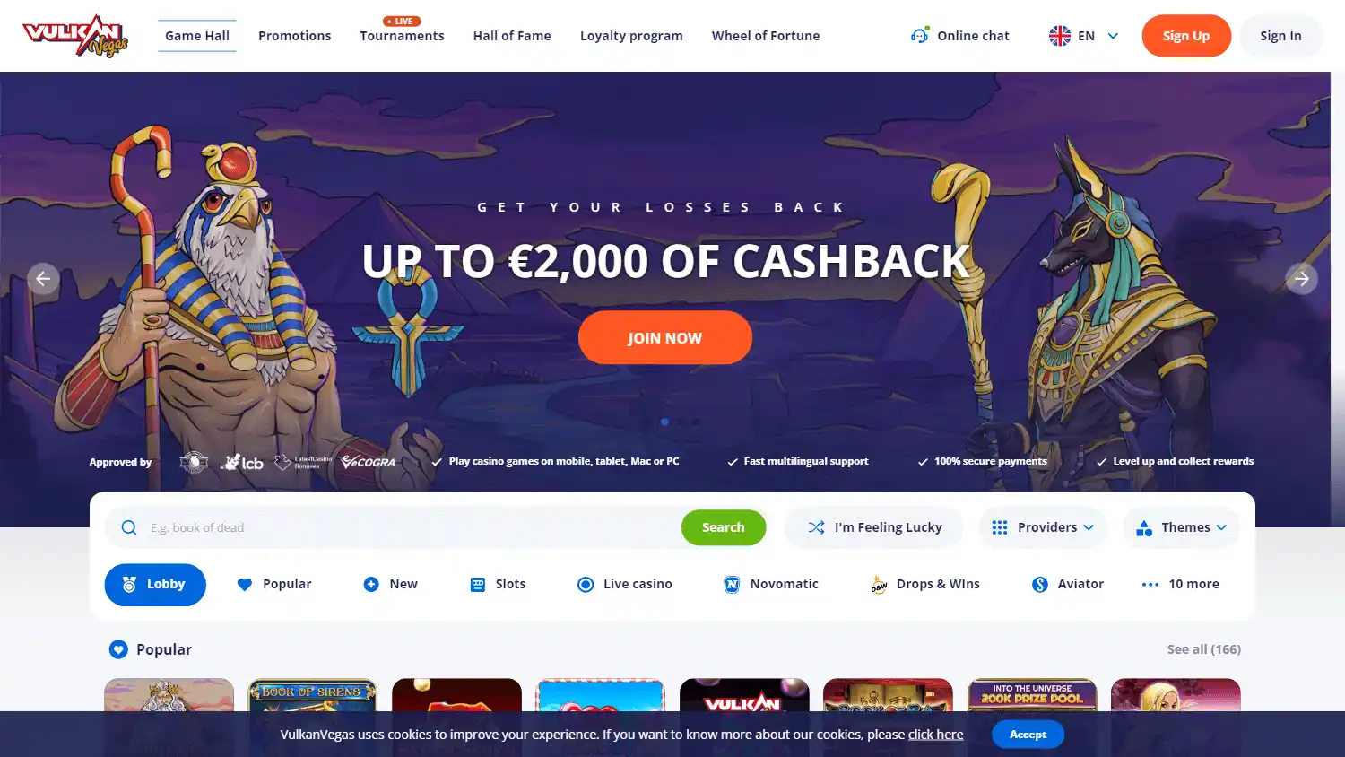 V.Vegas Casino screenshot 1