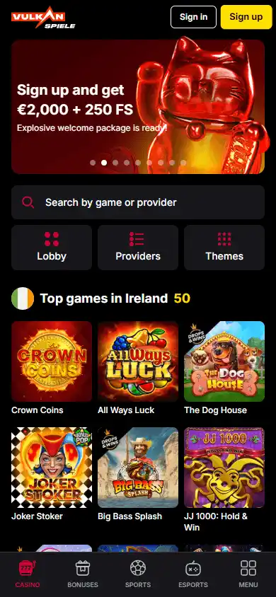 VulkanSpiele Casino screenshot 3