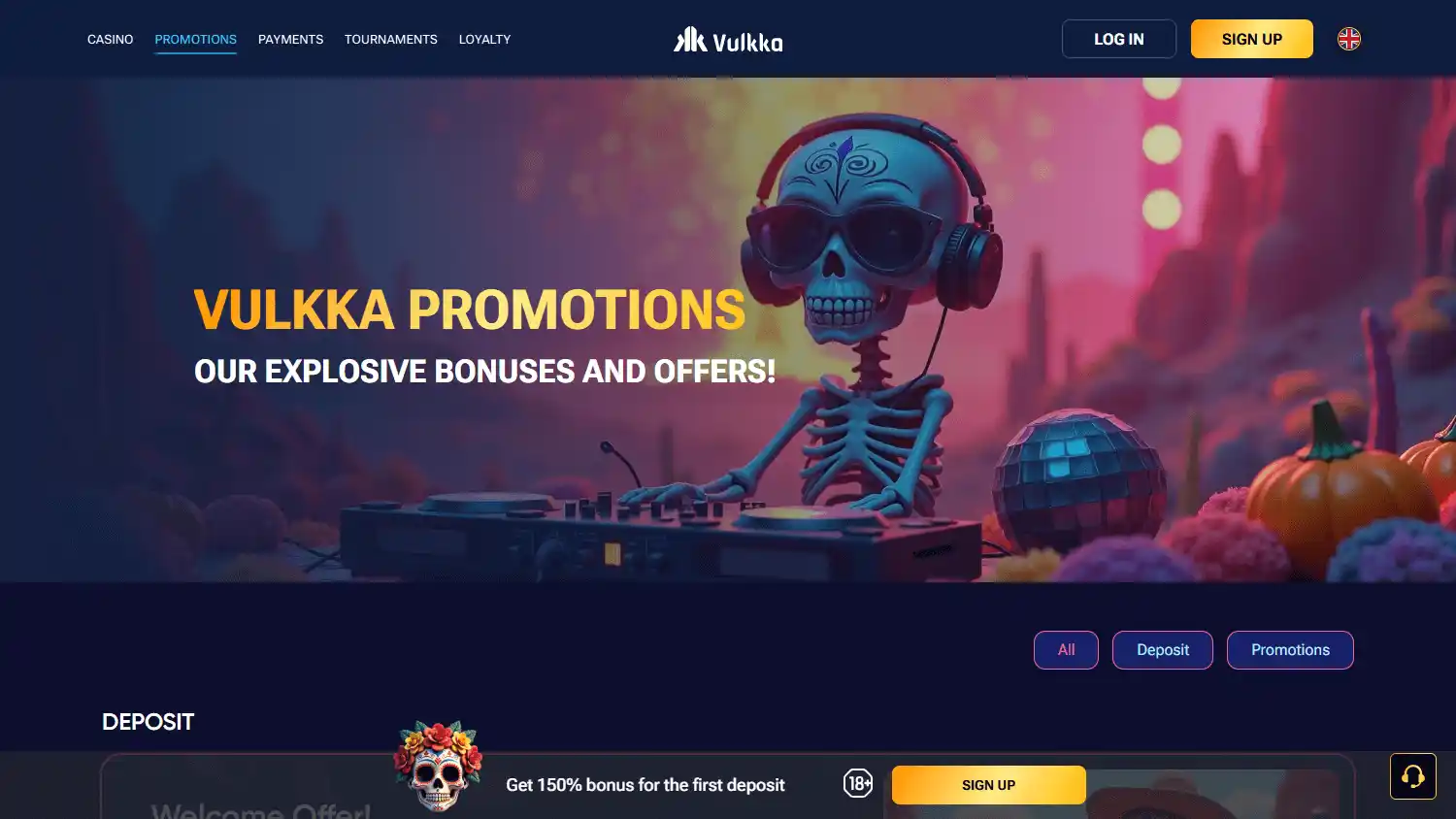 Vulkka Casino screenshot 2