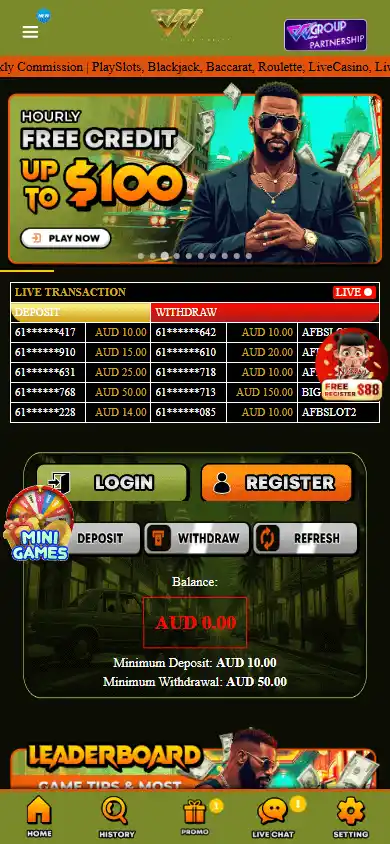 VV88 AUD Casino screenshot 3