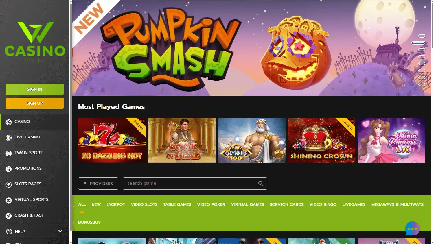 W Casino screenshot 2