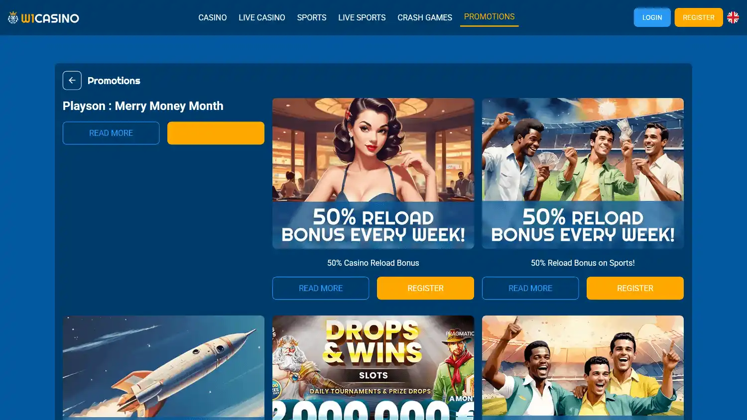 W1Casino screenshot 2