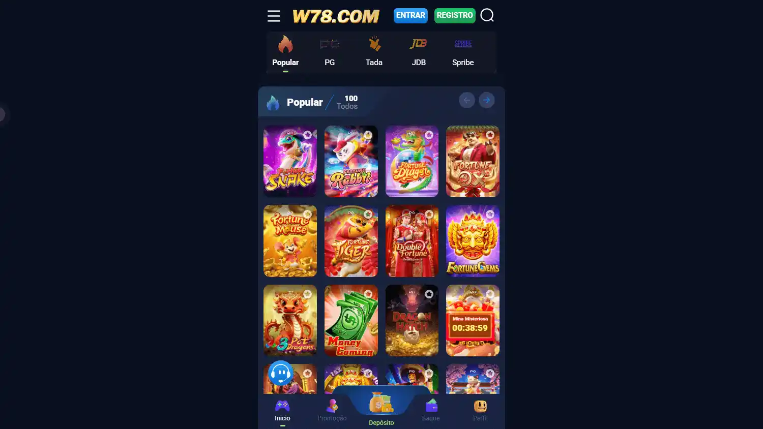 W78.com Casino screenshot 2
