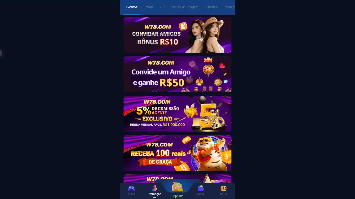 W78.com Casino screenshot 3