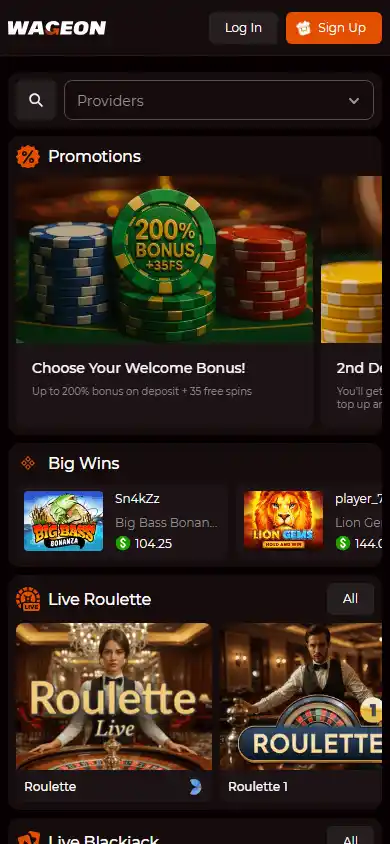 Wageon Casino screenshot 4