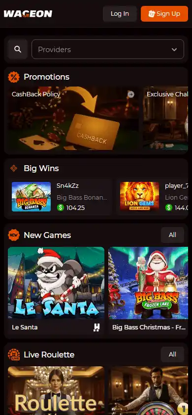 Wageon Casino screenshot 5