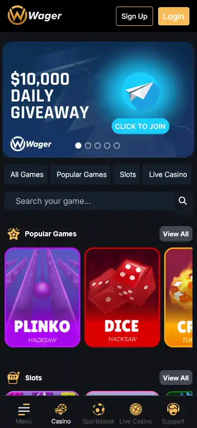 Wager Casino screenshot 3