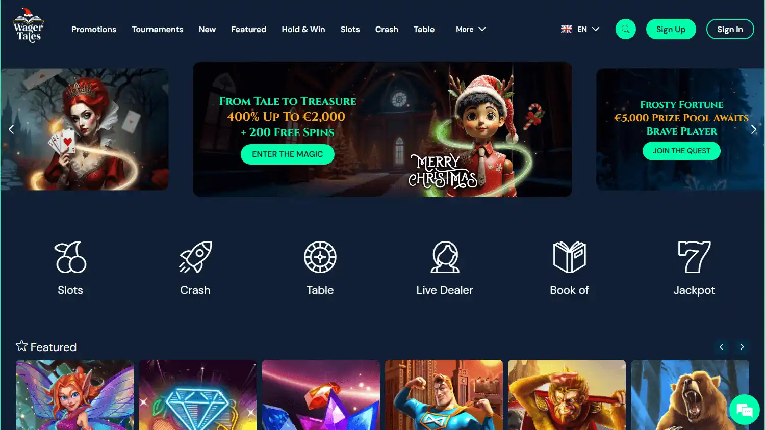 Wager Tales Casino screenshot 1