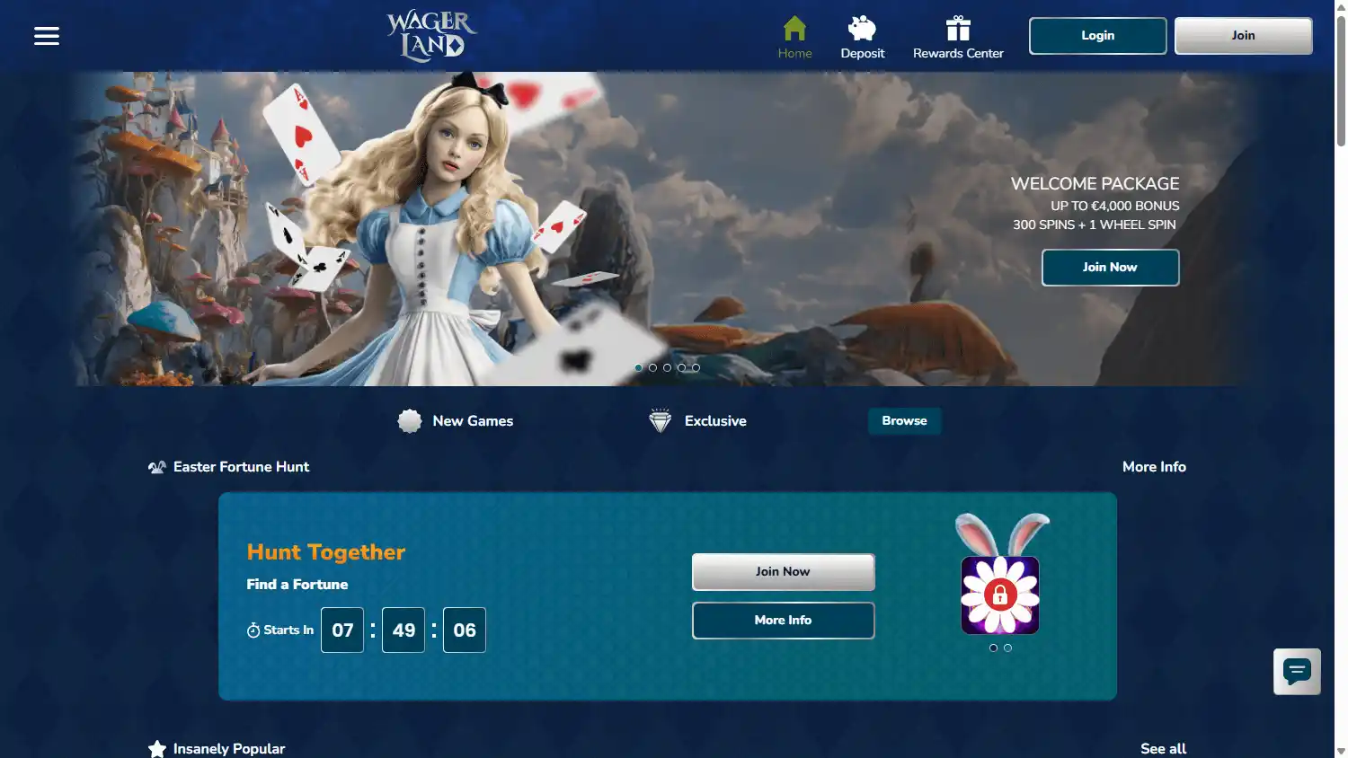 Wagerland Casino screenshot 1
