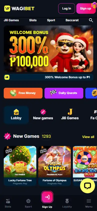 Wagibet Casino screenshot 3