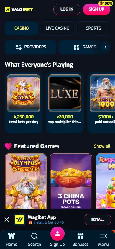 Wagibet Casino screenshot 5