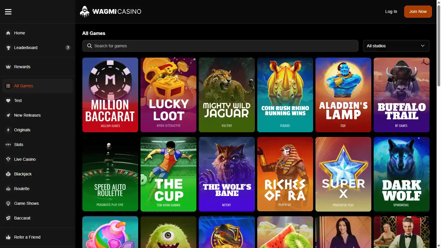 WAGMI Casino screenshot 2