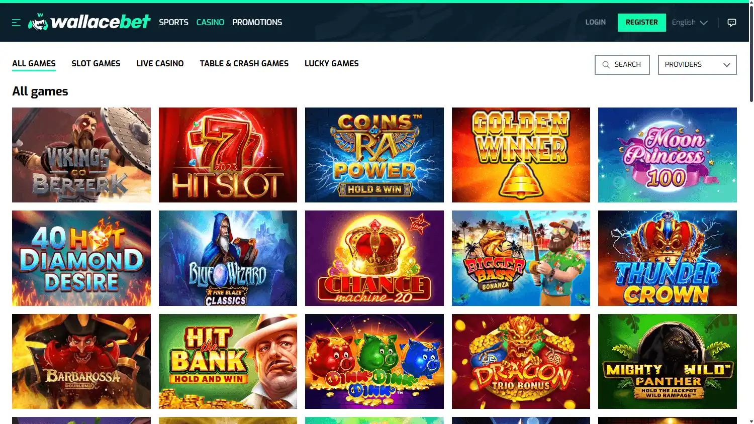 Wallacebet Casino screenshot 2