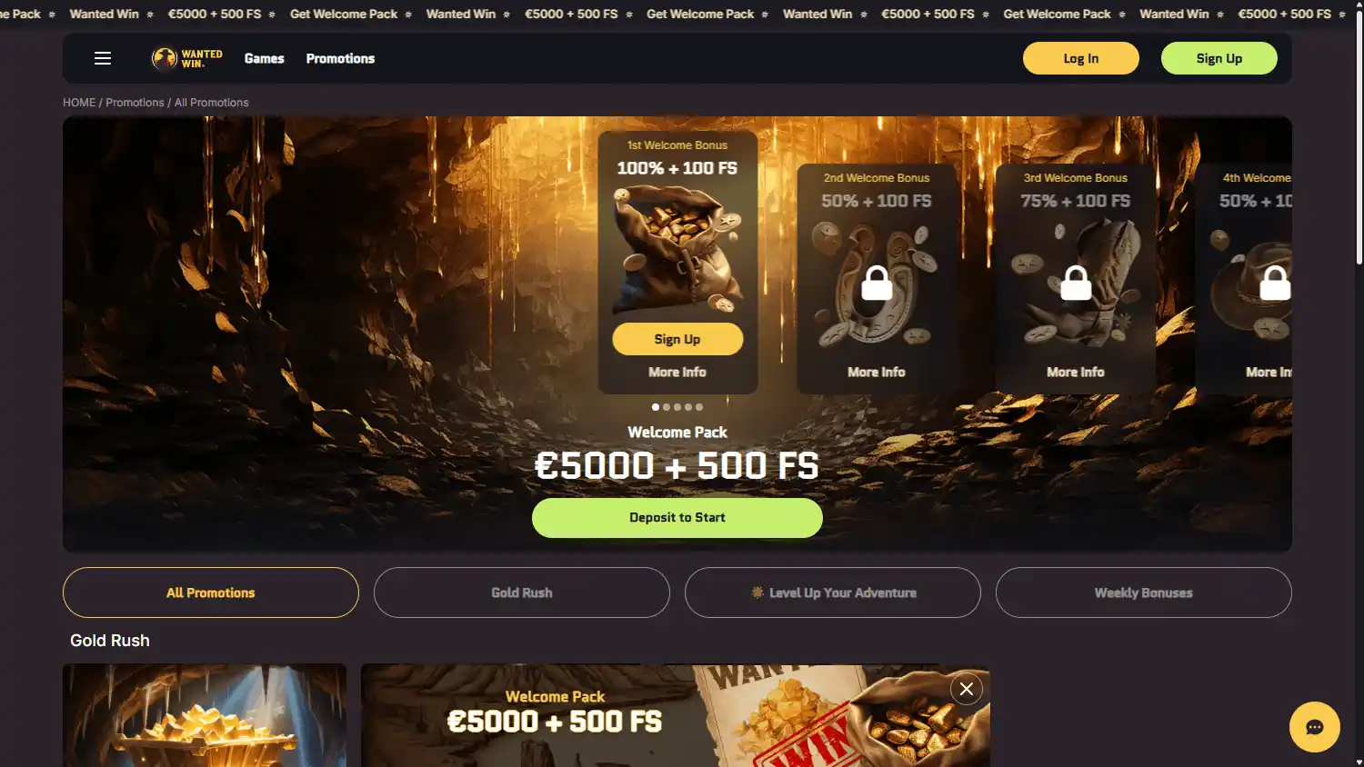 Wanted Win Casino screenshot 3