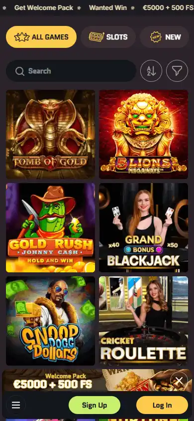 Wanted Win Casino screenshot 5