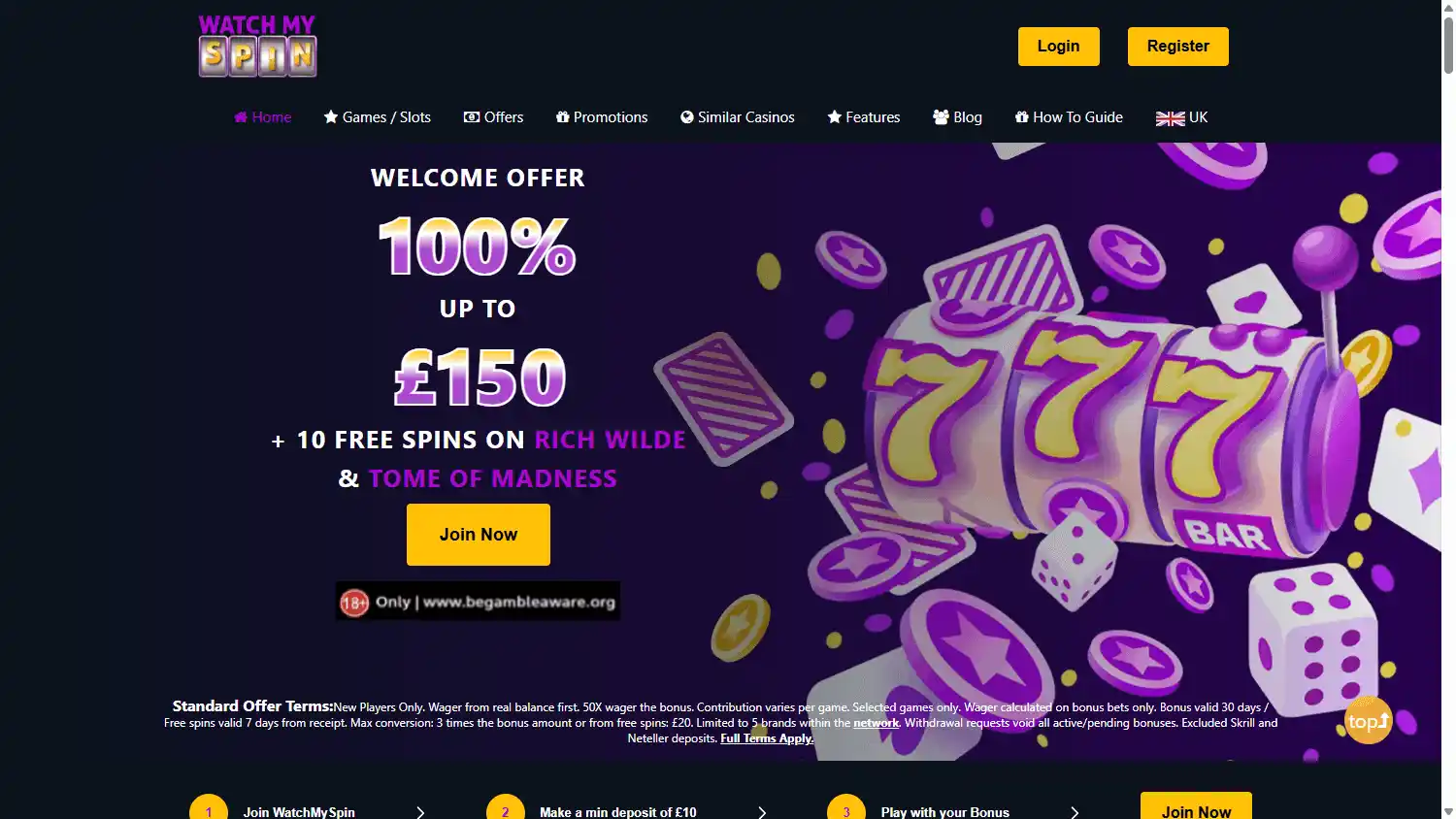 WatchMySpin Casino screenshot 1