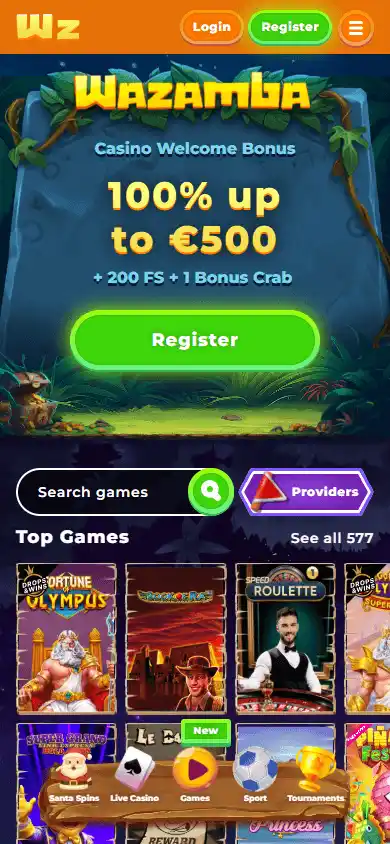 Wazamba Casino screenshot 4