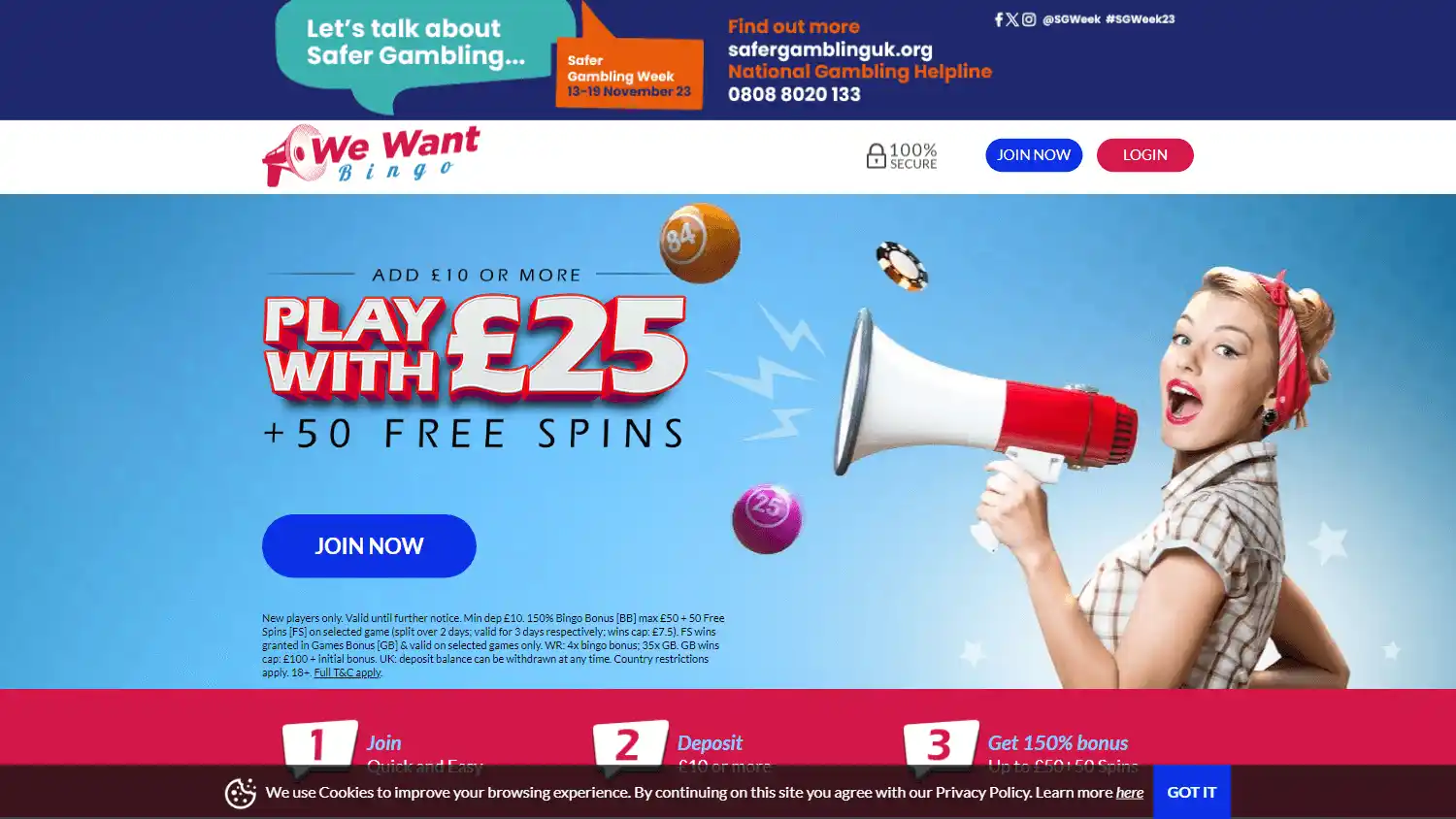 We Want Bingo Casino screenshot 1