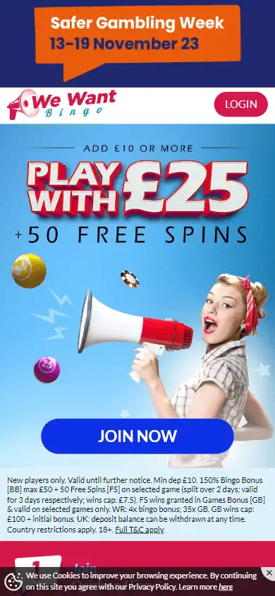 We Want Bingo Casino screenshot 2