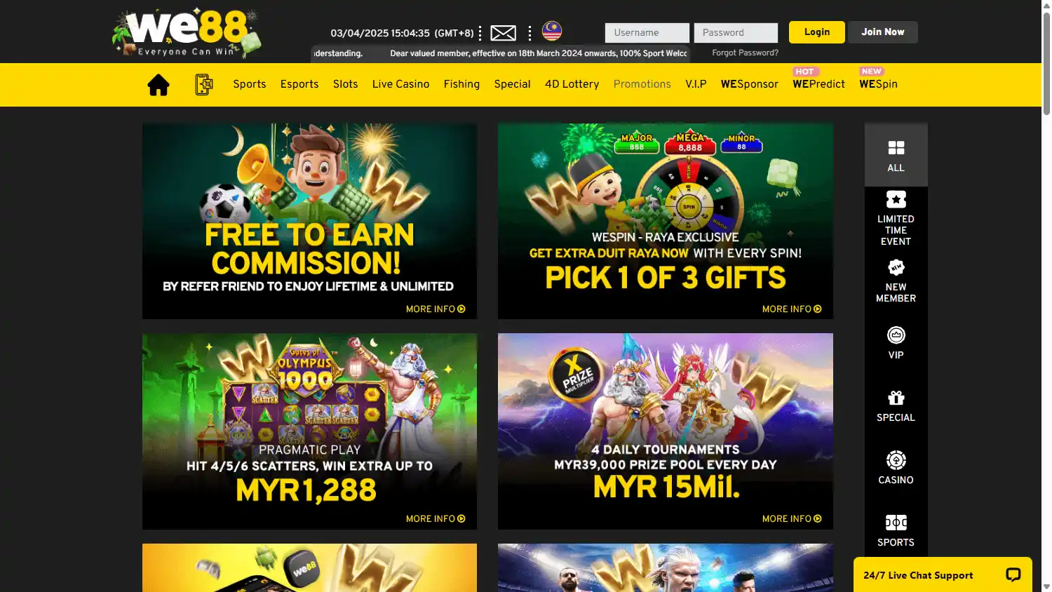 WE88 Casino screenshot 4