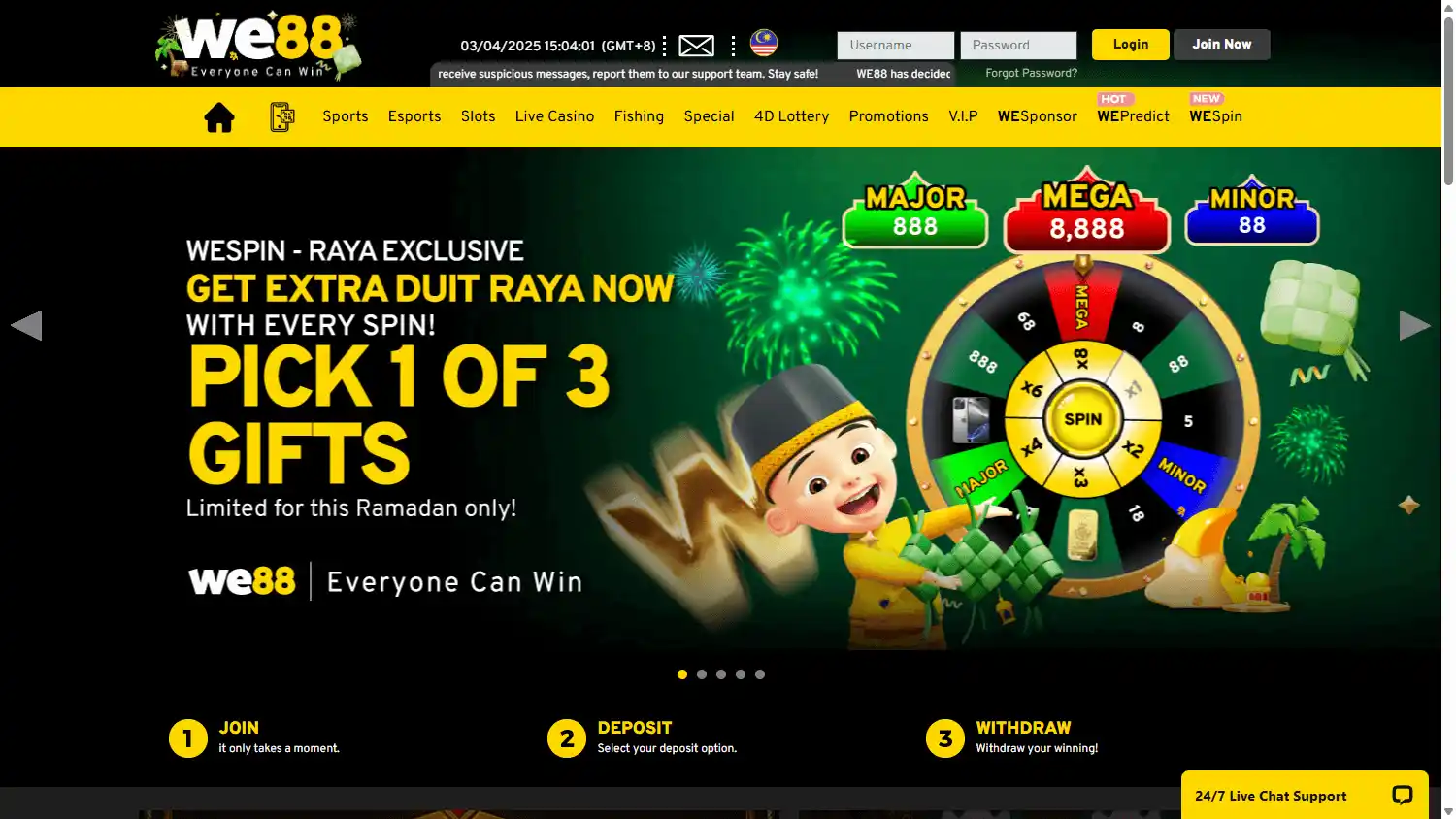 WE88 Casino screenshot 2