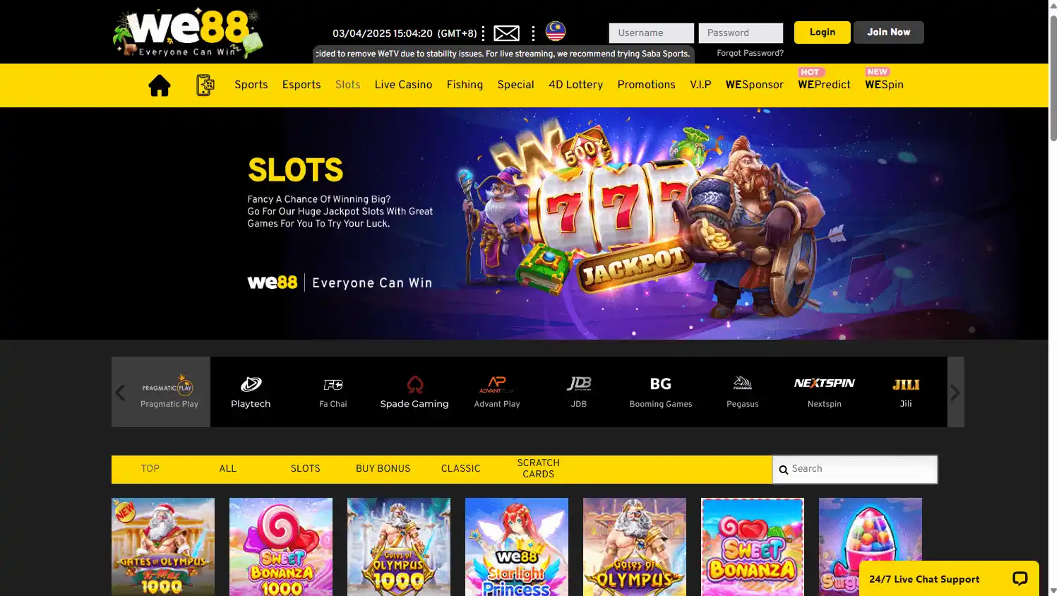 WE88 Casino screenshot 3