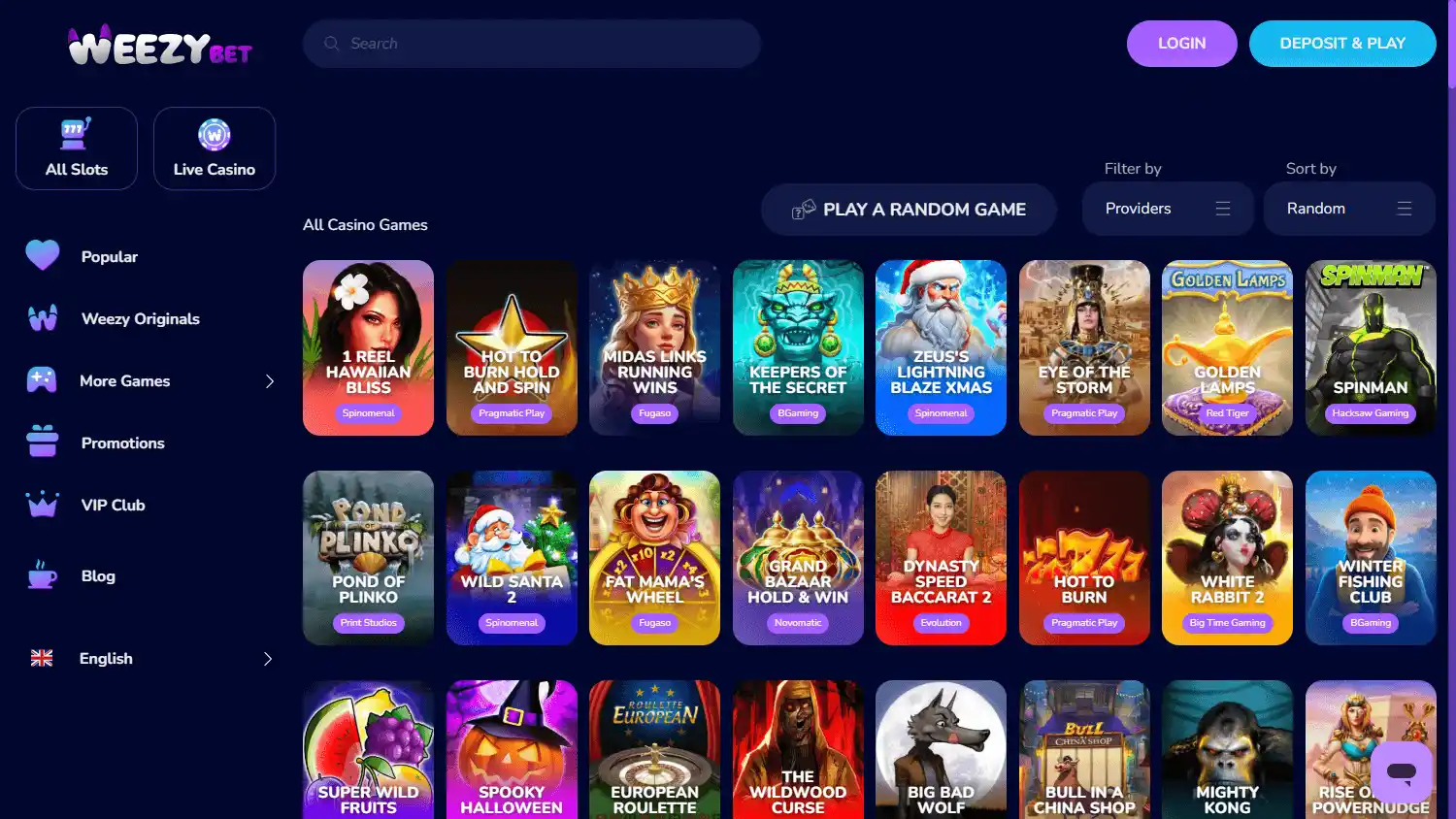 WeezyBet Casino screenshot 2