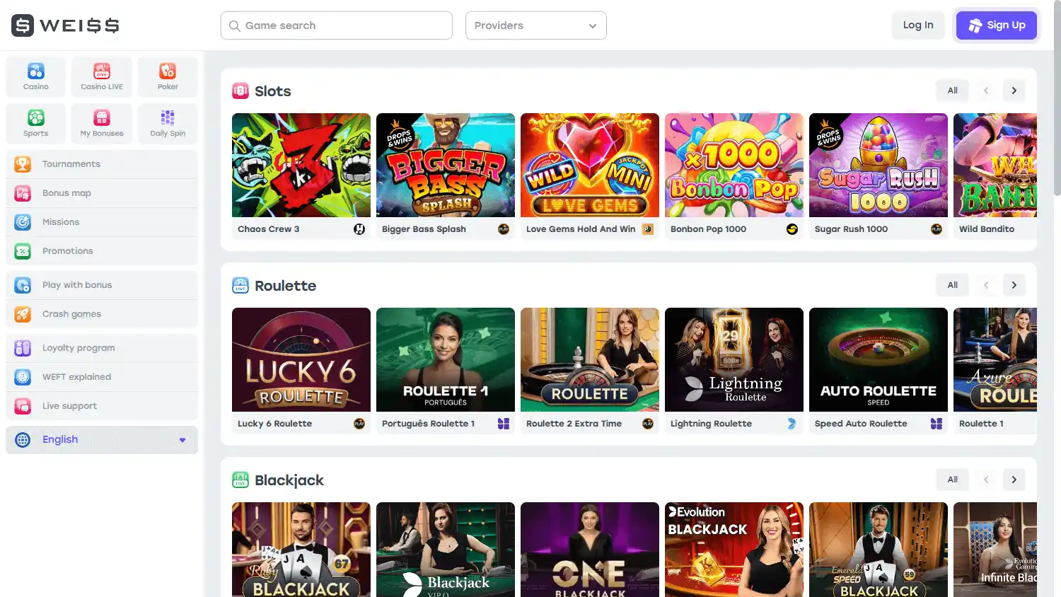 Weiss Casino screenshot 2