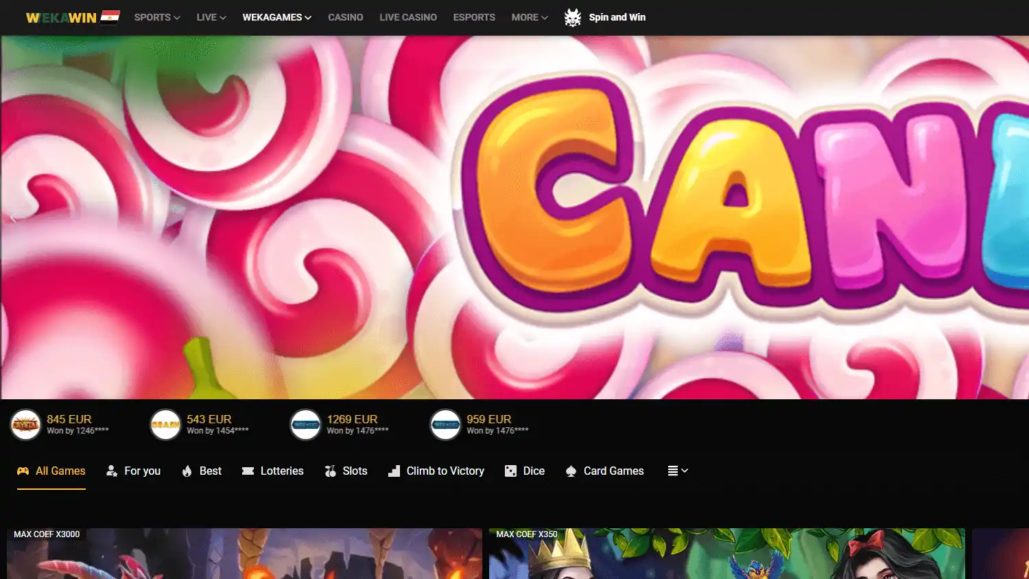 Wekawin Casino screenshot 2