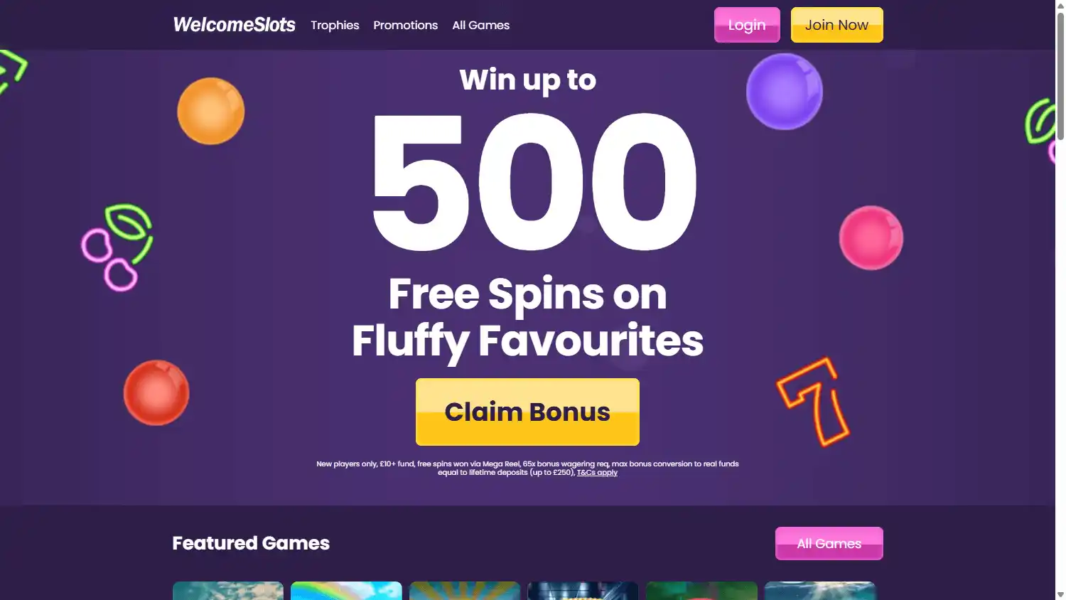 Welcome Slots Casino screenshot 1
