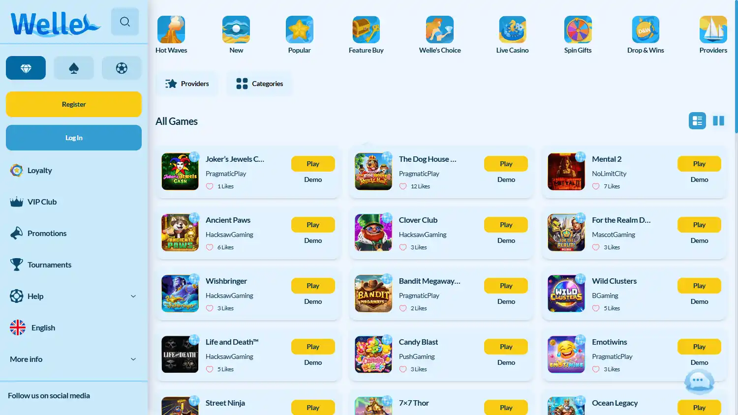 Welle Casino screenshot 2