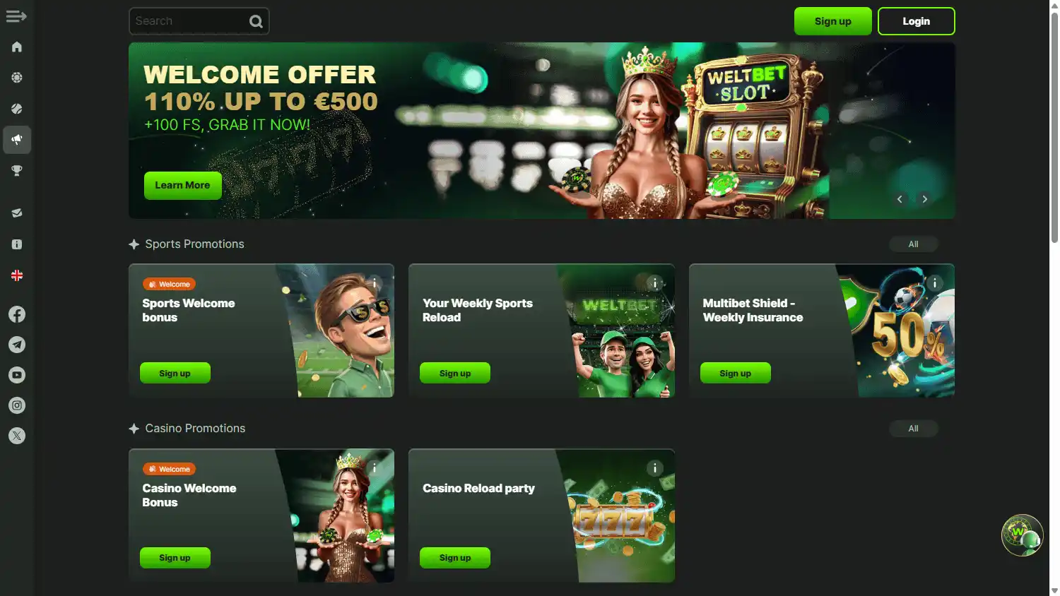 Weltbet Casino screenshot 3