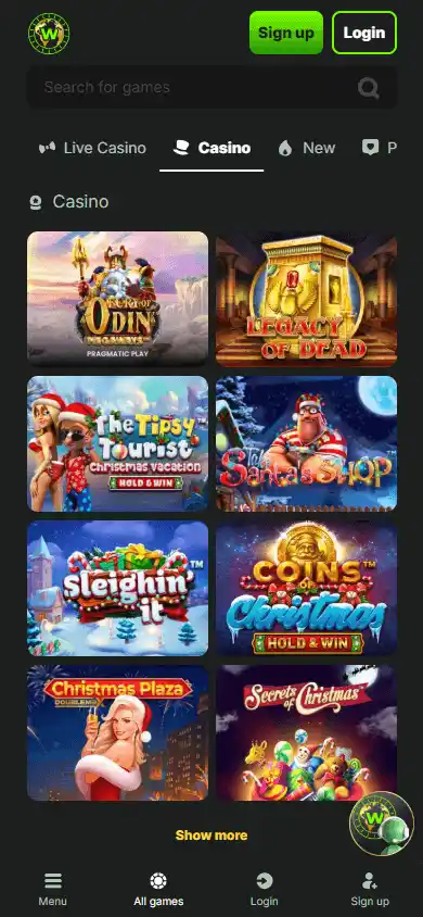 Weltbet Casino screenshot 5