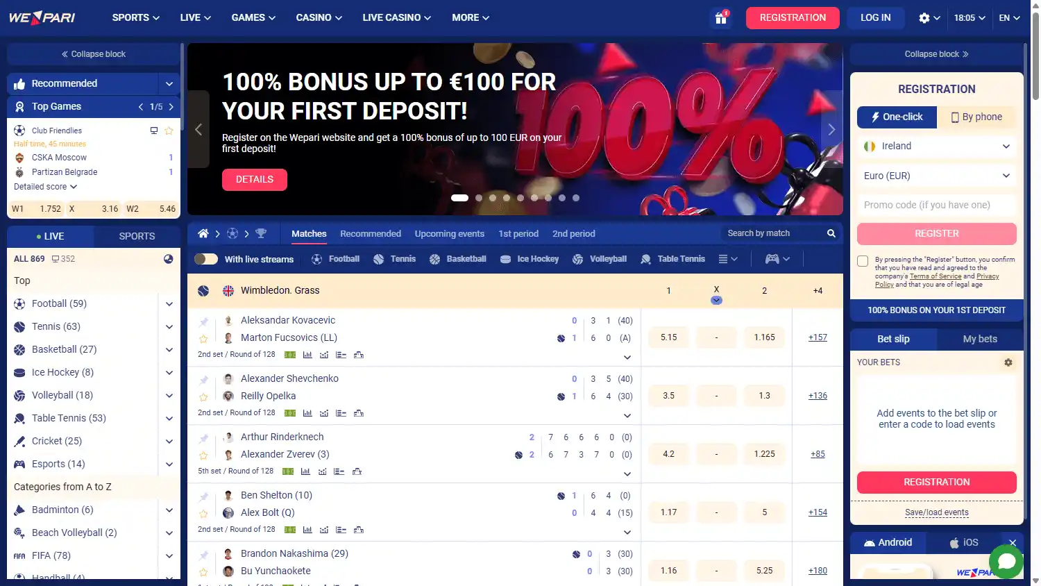 WePari Casino screenshot 1