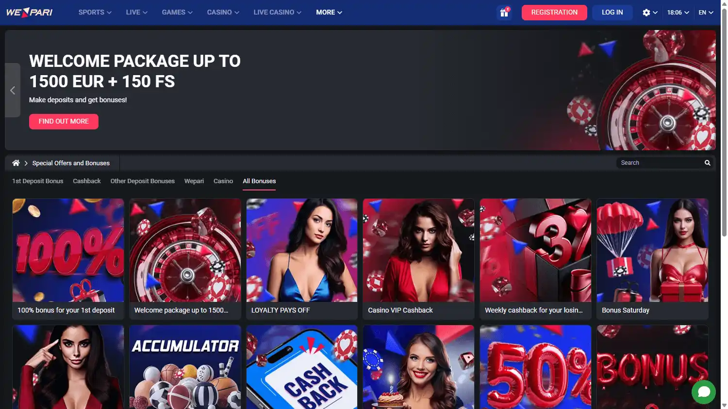 WePari Casino screenshot 3