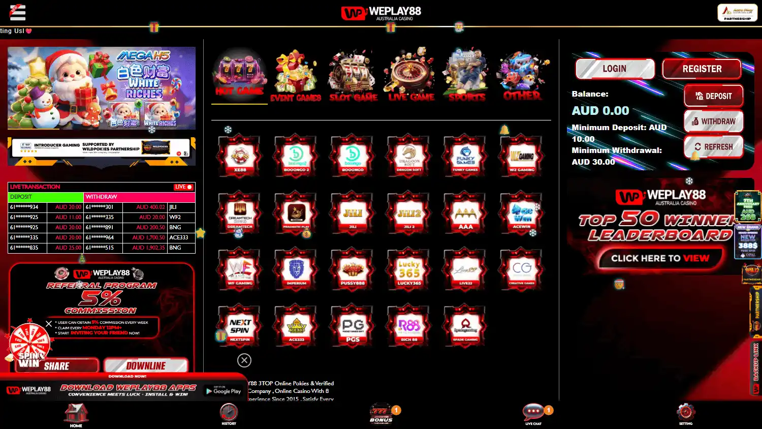 WePlay88 Casino screenshot 1