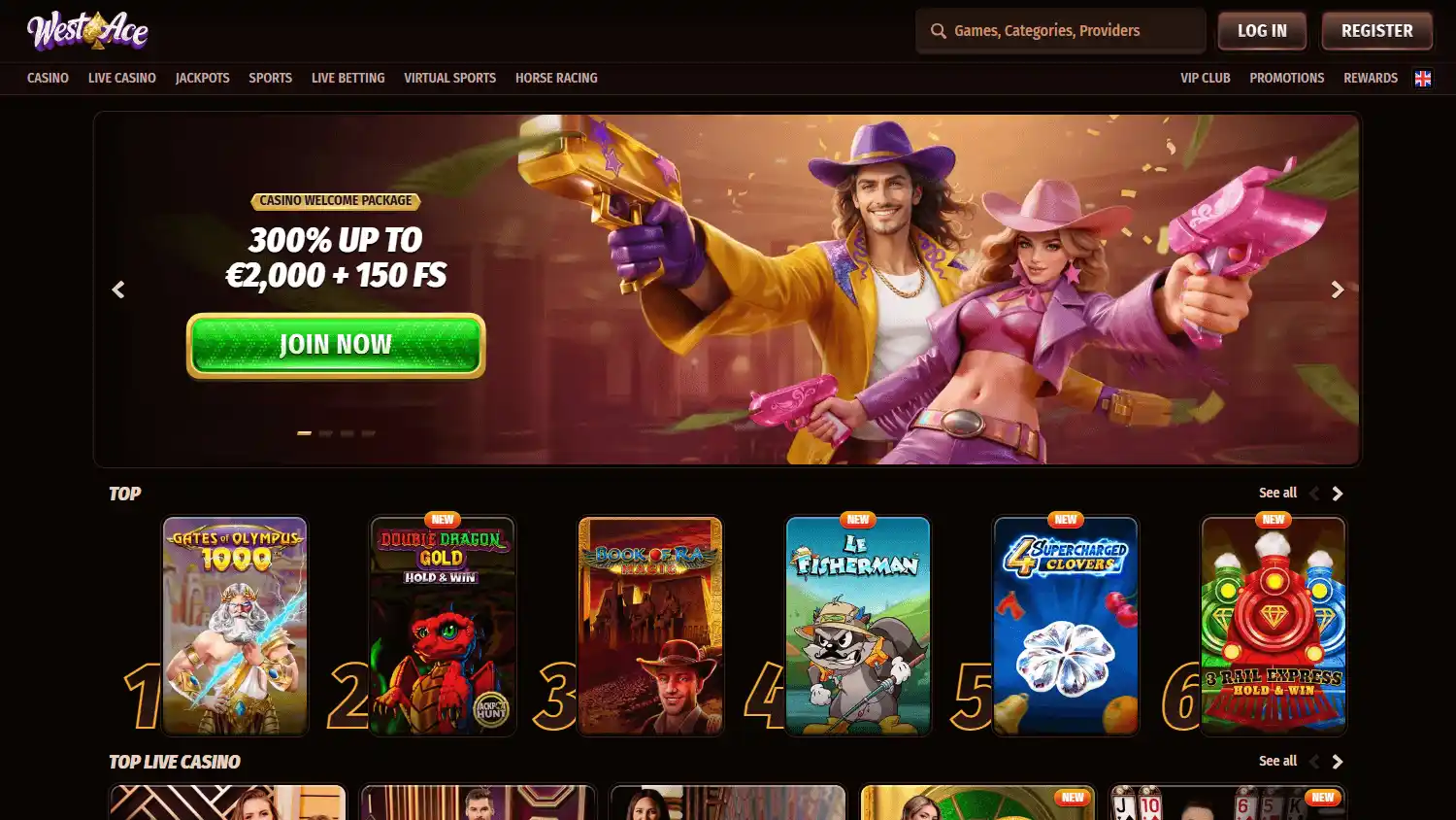 WestAce Casino screenshot 1