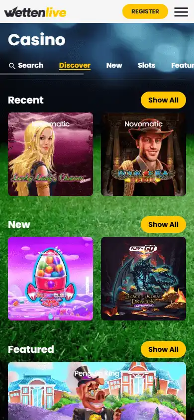 Wettenlive Casino screenshot 5