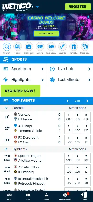 Wettigo Casino screenshot 5