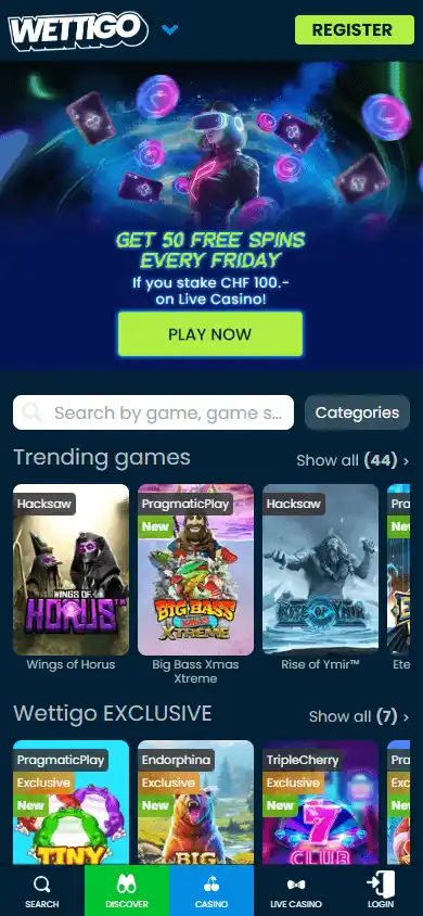Wettigo Casino screenshot 6
