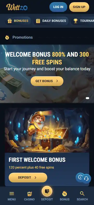 Wettzo Casino screenshot 4