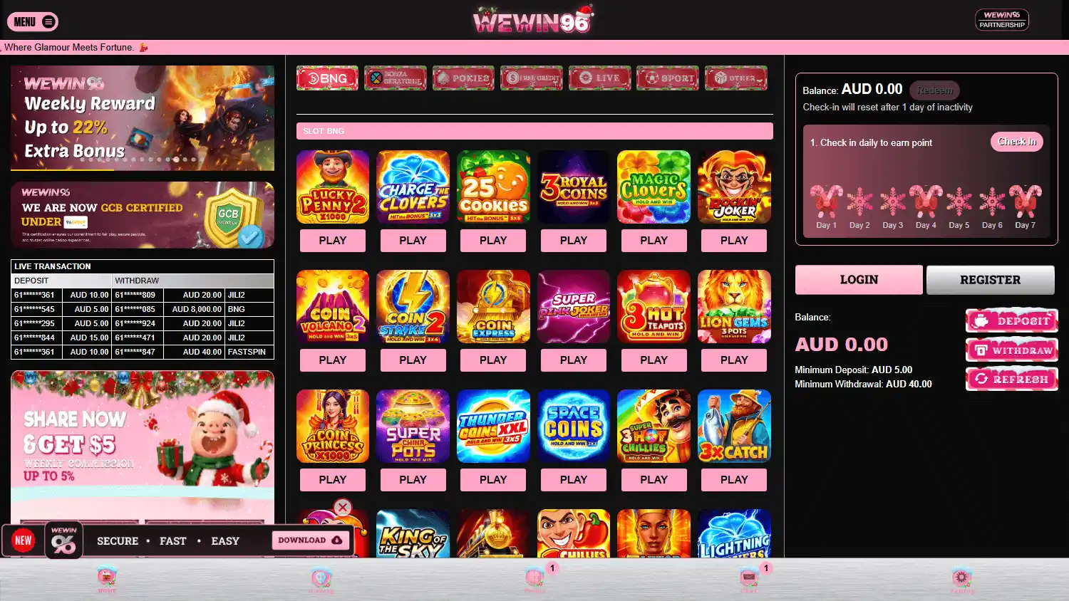 WEWIN96 Casino screenshot 2