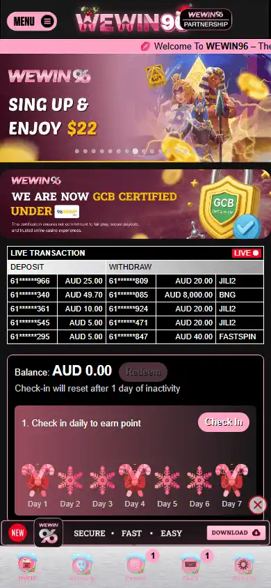 WEWIN96 Casino screenshot 5