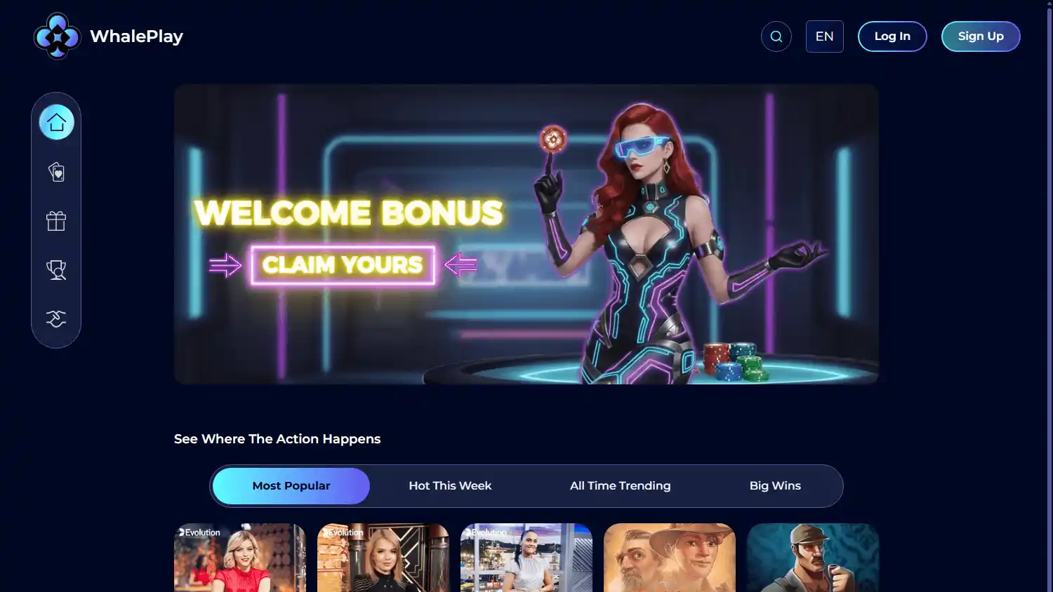 WhalePlay Casino screenshot 1