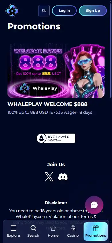 WhalePlay Casino screenshot 6